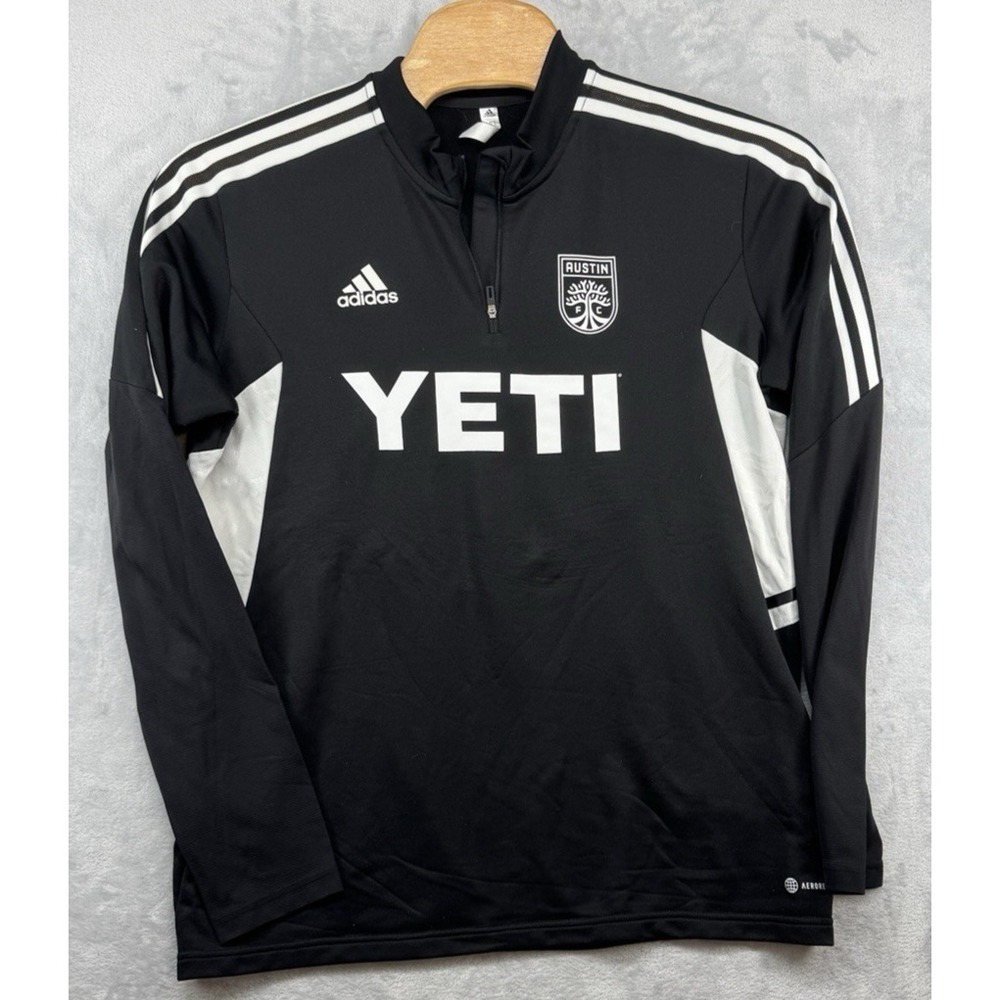 Adidas Austin FC Jacket Black MLS Soccer Quarter Zip AEROREADY Training Men's XL